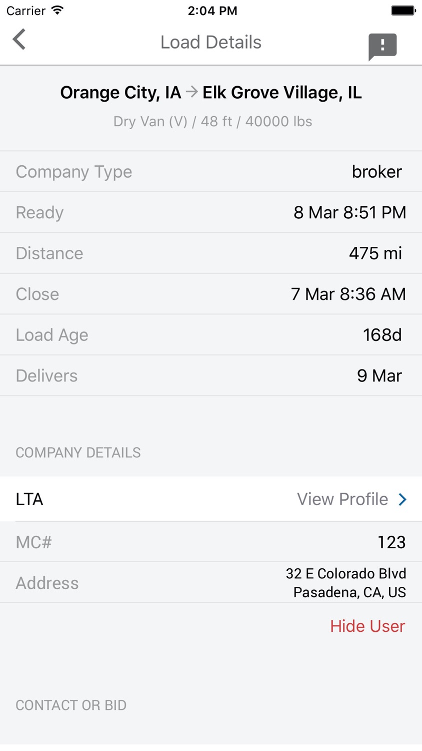 iPhone screenshot