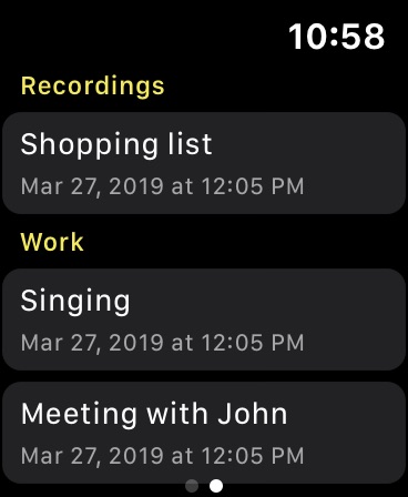 Apple Watch screenshot