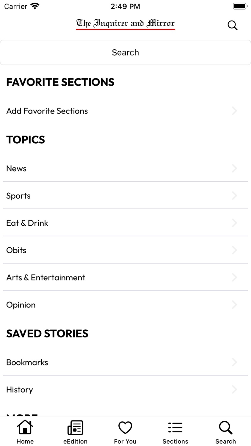 iPhone screenshot