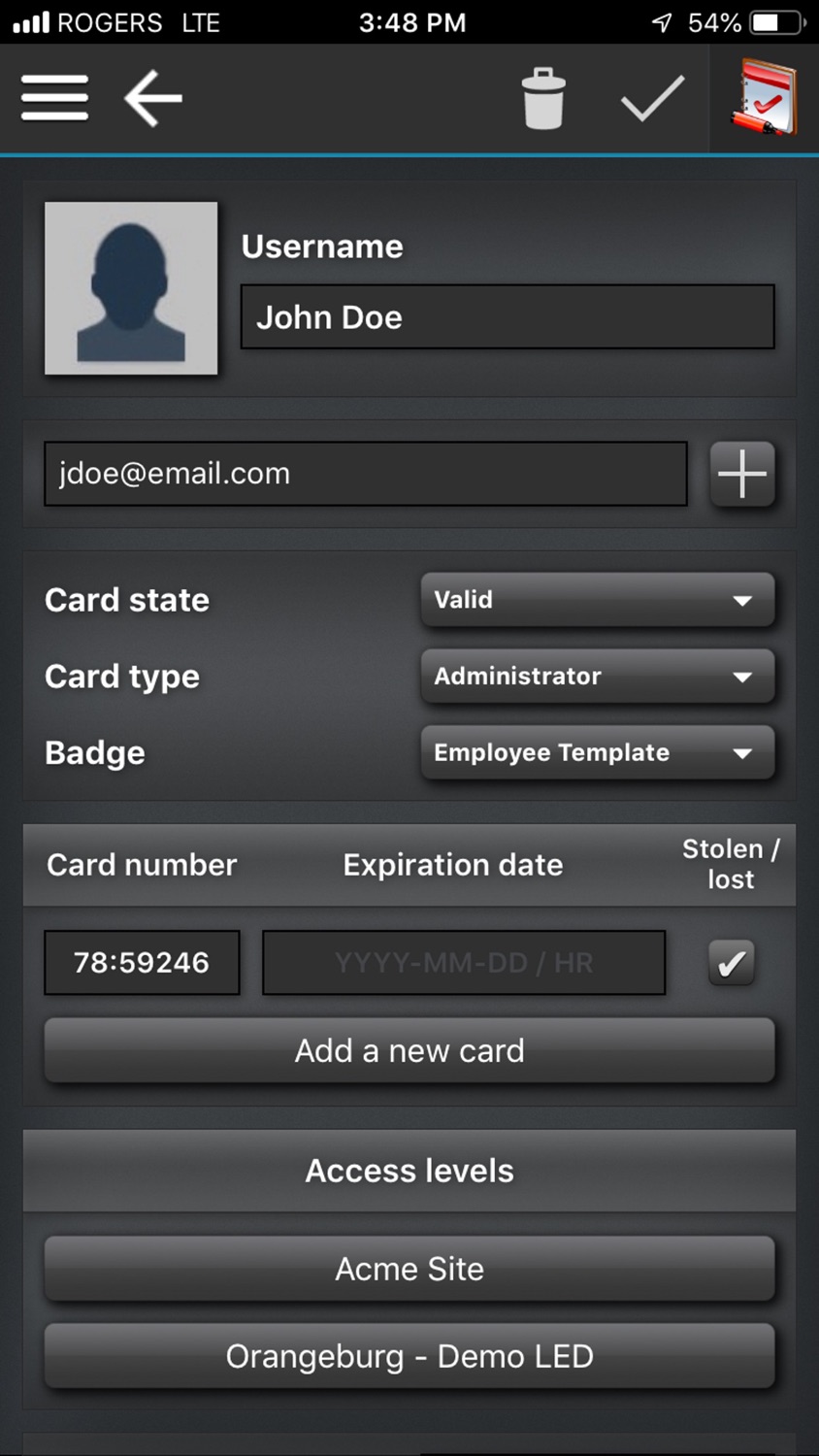 iPhone screenshot