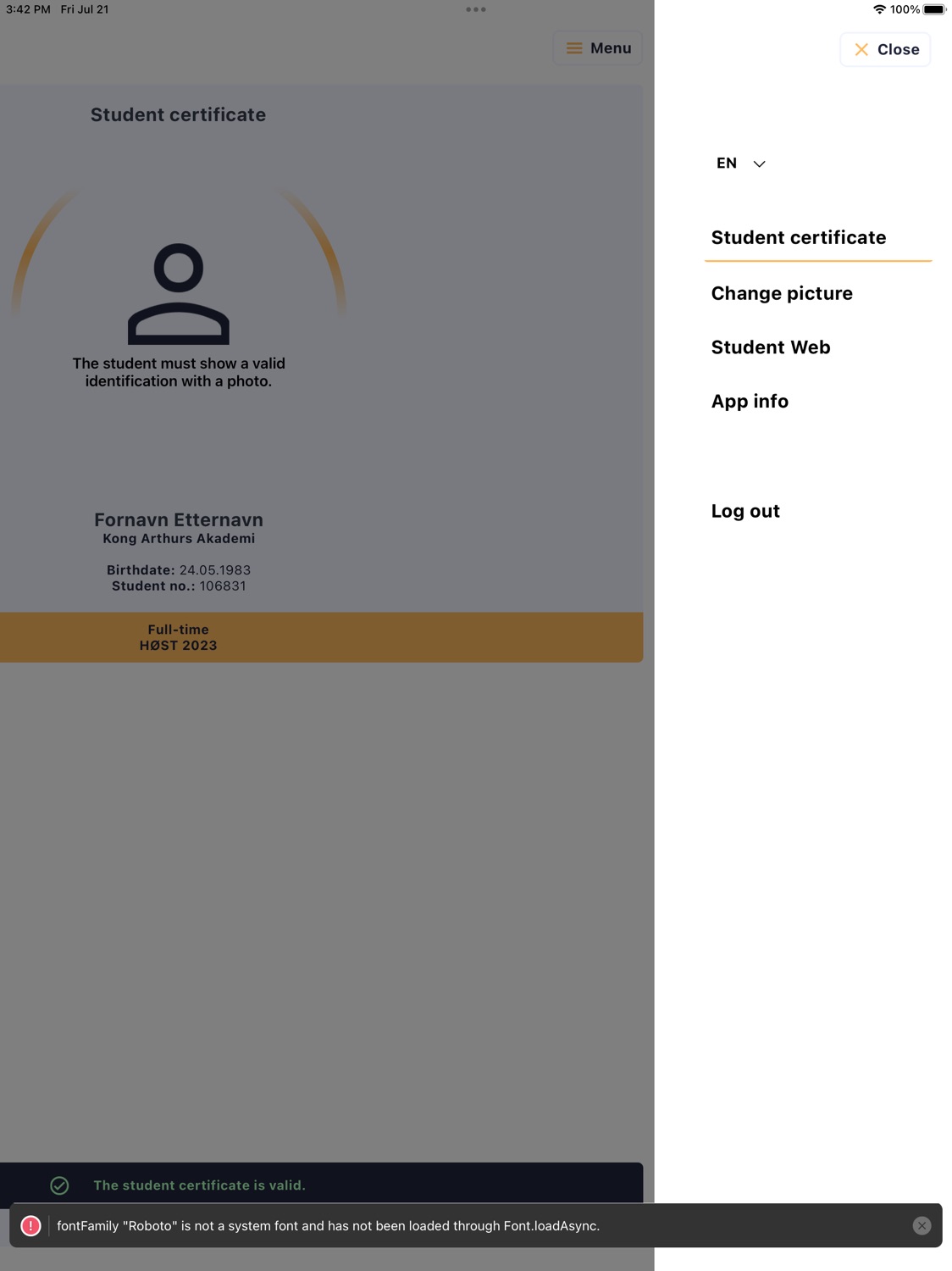 iPad screenshot